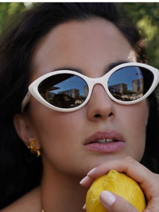 Celine CL40264U 74N Cat Eye Sunglasses - Pink Glitter/Green main image 9